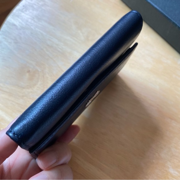 Auth Anya Hindmarch Trifold Navy Blue Wallet PRISTINE w/ Box - Picture 7 of 13